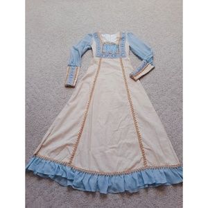 Gunne Sax BLACK LABEL blue Victorian prairie dress